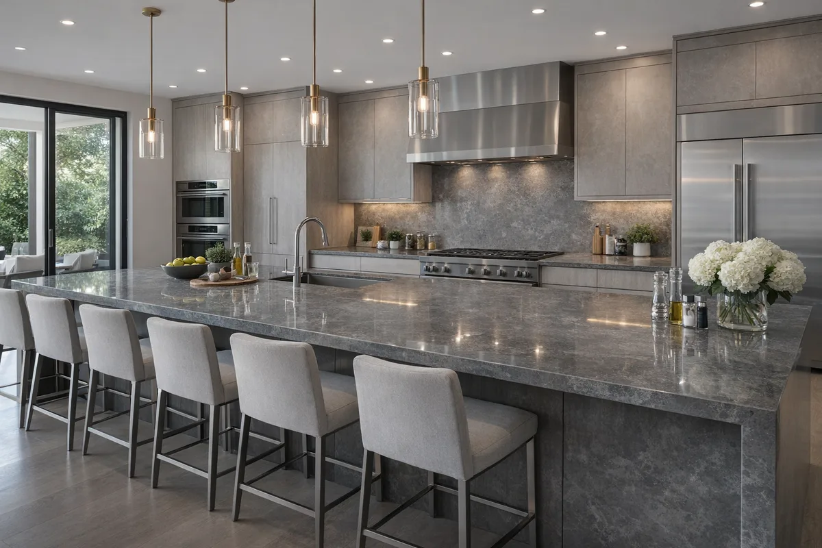 Surface quartz haute densité Silestone pour cuisine